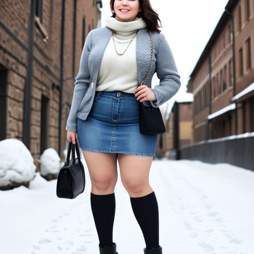PM/Women Denim Skirt (Plus Sizes)