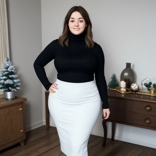 Pull à col roulé pour femme (grandes tailles)