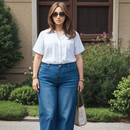 Pantalon en denim PM/Femme (grandes tailles)